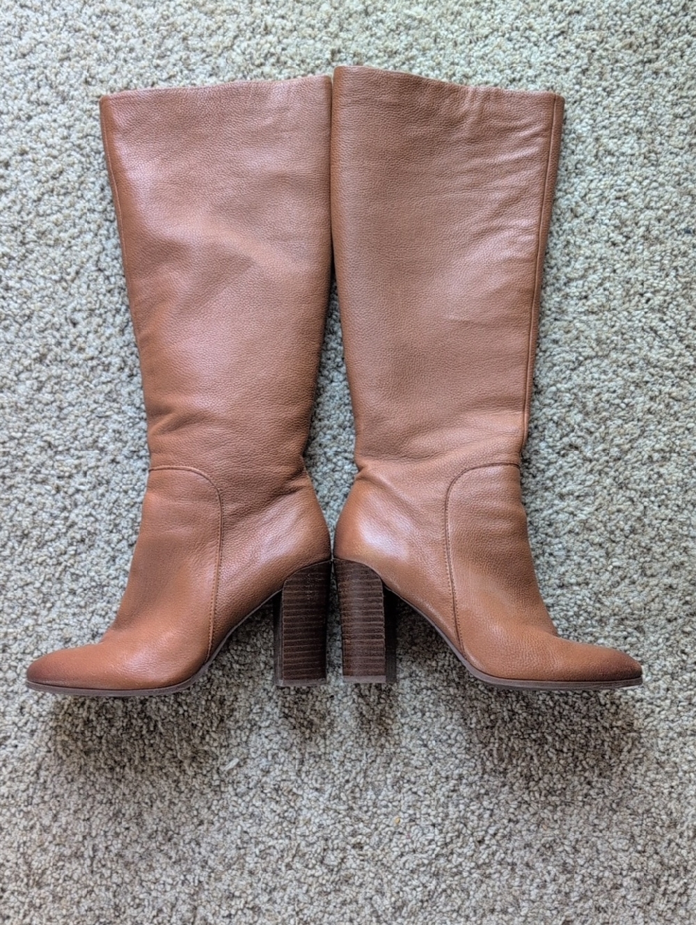Kenneth Cole Brown Knee High Leather Boots - Women's Size 8